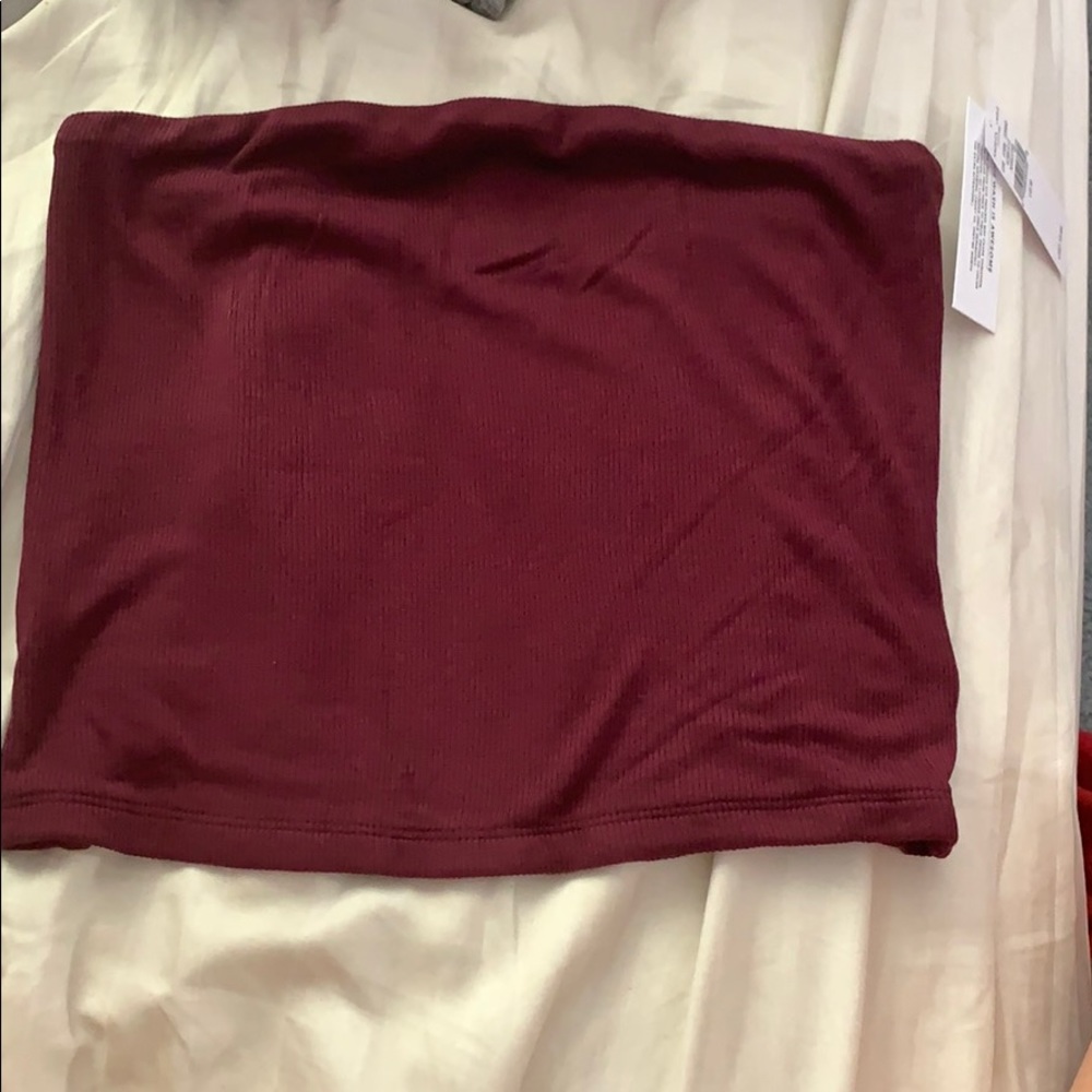 Burgundy tube top